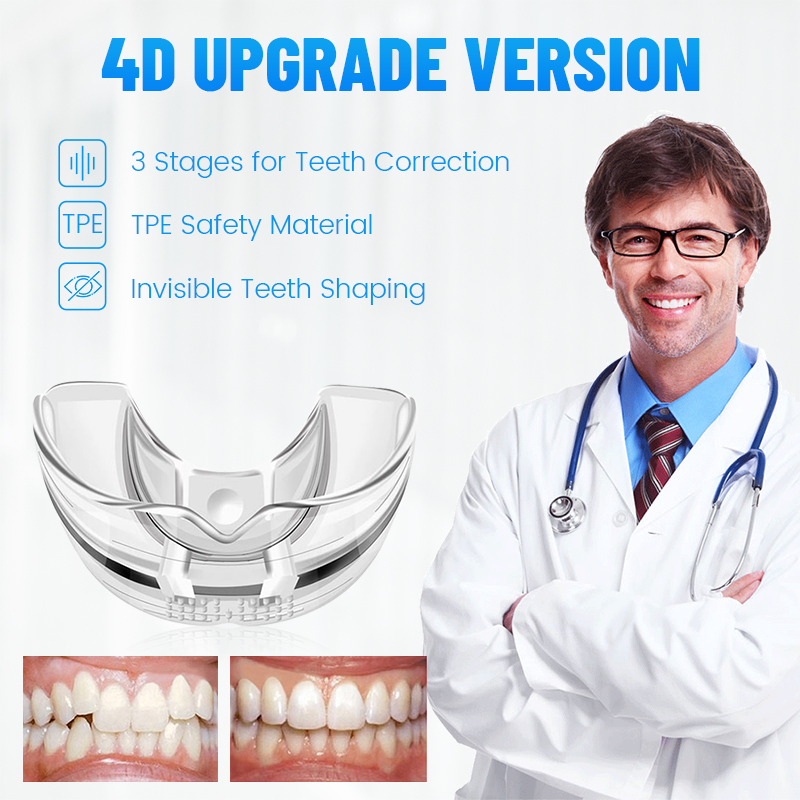 Teeth Whitening Mouth Guard - 3 段階歯科矯正ブレース歯リテーナー歯ぎしりマウスガード歯矯正ストップ睡眠いびき防止装置