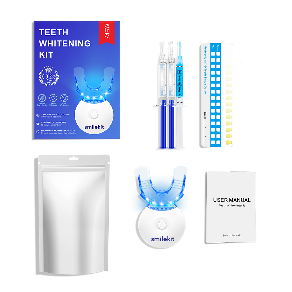 Teeth Whitening With Peroxide - 歯のホワイトニングキット - 35% カルバミド過酸化物を含む 5X LED