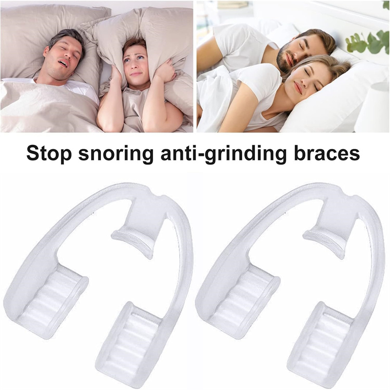 Teeth Whitening Mouth Guard - シリコン製歯ぎしり防止マウスガード、EVAナイト歯プロテクター（歯ぎしり対策）、睡眠用マウスガード-2個入り