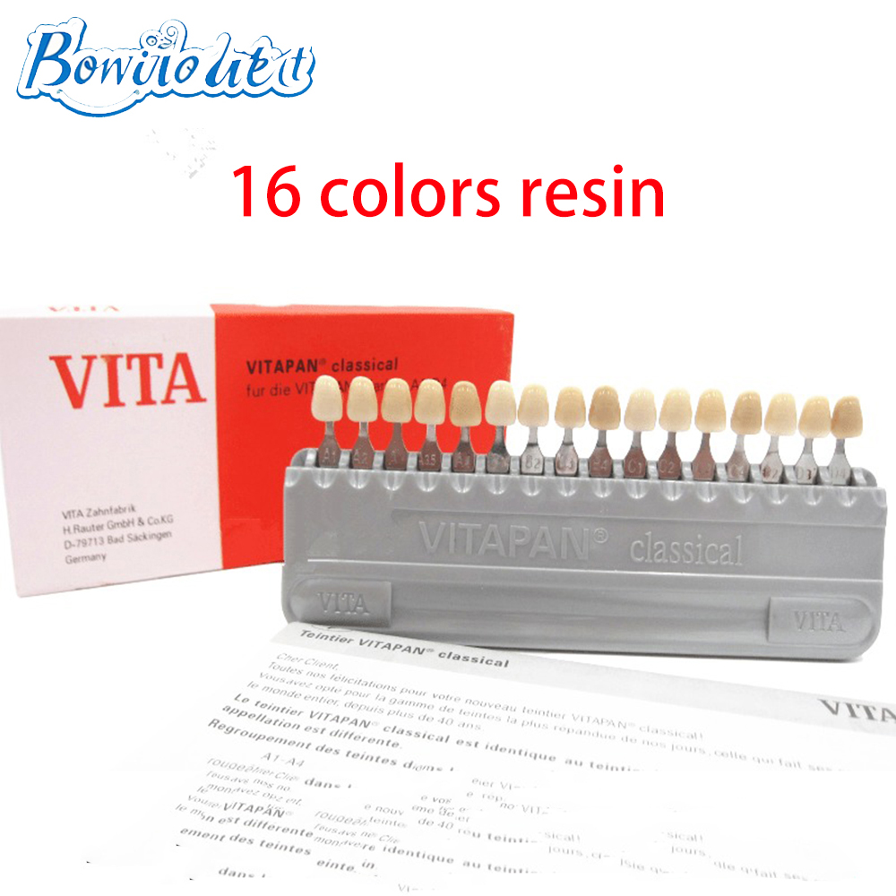 Teeth Whitening Shade Guide - VITA 16 色歯の色見本ガイド歯科ホワイトニング研磨キットプロフェッショナルセラミック VITAPAN 歯モデル比色プレート