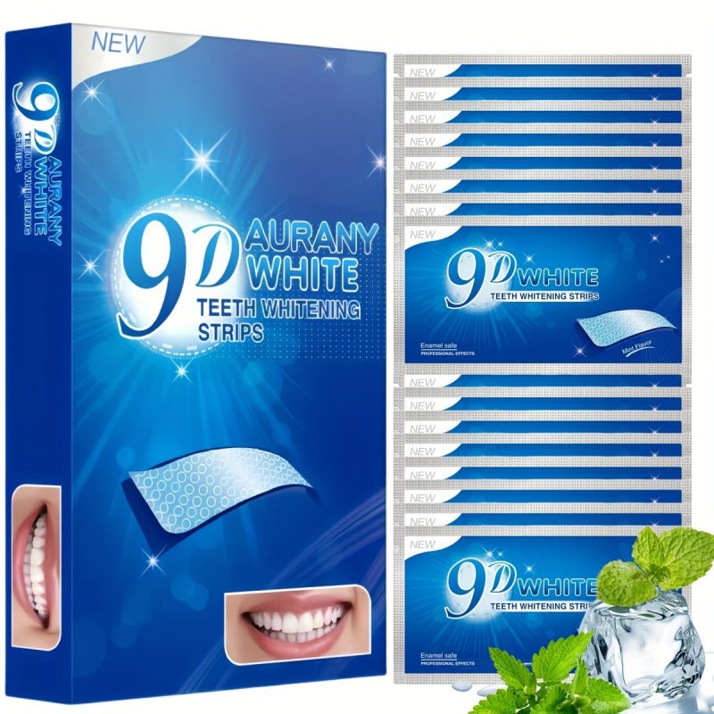 Teeth Whitening With Peroxide - 9D Aurany ホワイト歯ホワイトニング ストリップ 21 ペア、6%