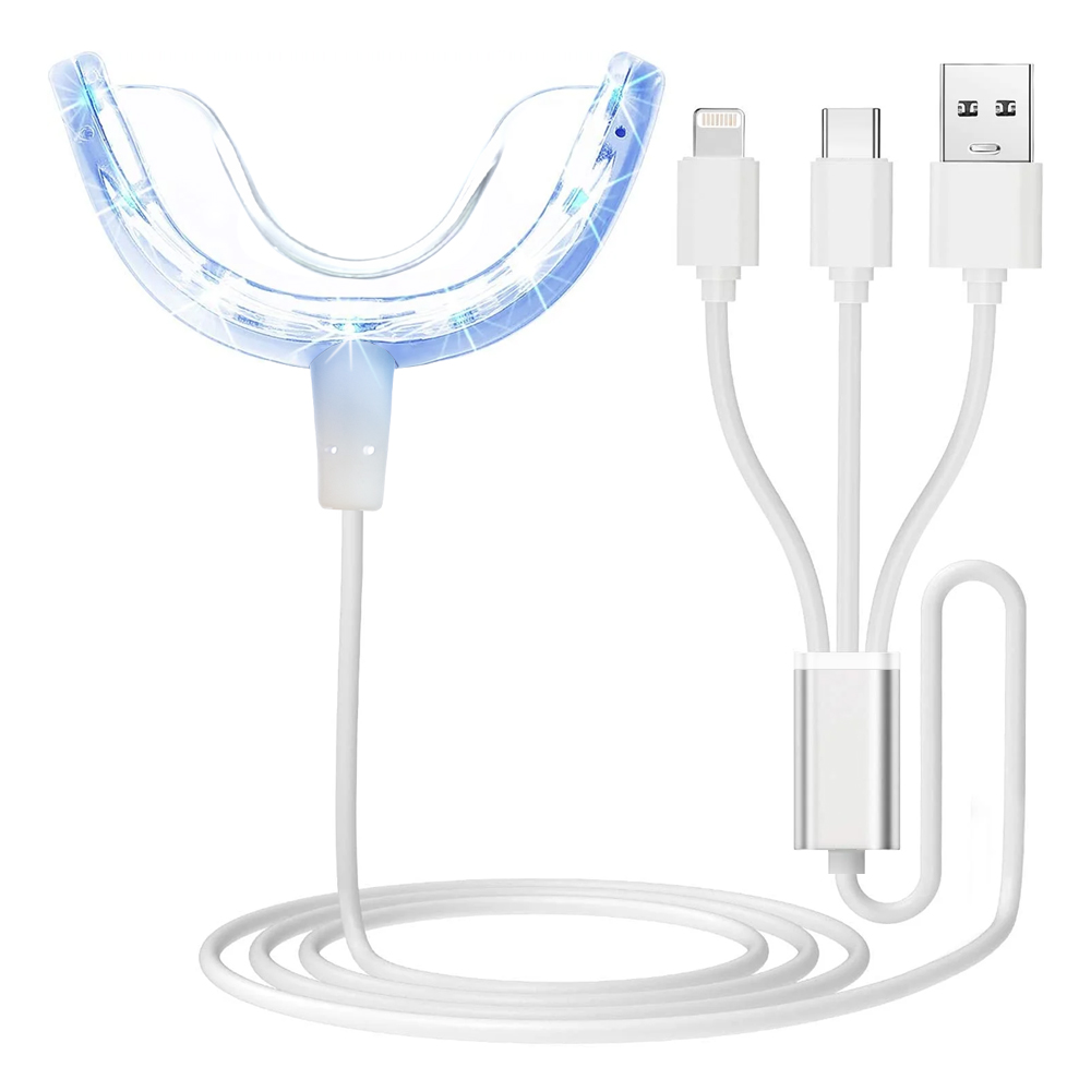 Teeth Whitening With Blue Light - 歯のホワイトニング アクセラレーター ライト、16 倍強力な青色 LED ライト