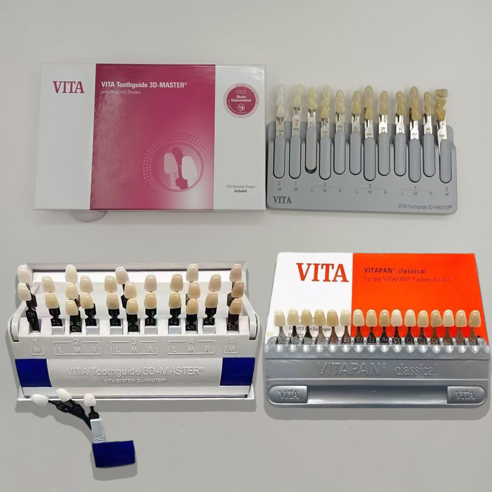 Teeth Whitening Shade Guide - 4モデル VITA トゥースガイド デンタルシェードガイド 3Dマスターブリーチ ポーセレンコンパレーター