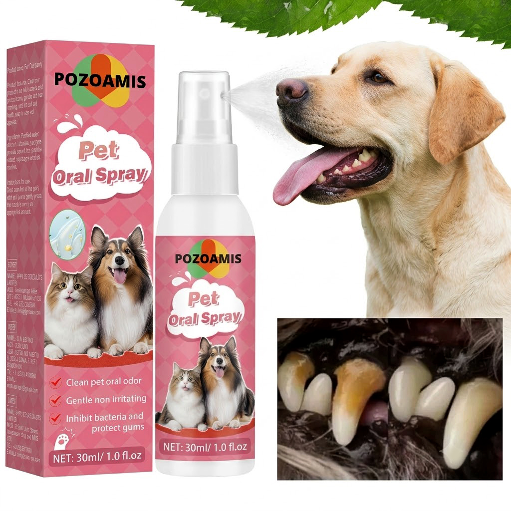 Colgate Whitening Teeth - ペットの歯のクリーニングスプレー オーラルケア 歯の汚れを除去 猫や犬の息を爽やかに保つ ホワイトニング 口臭を除去
