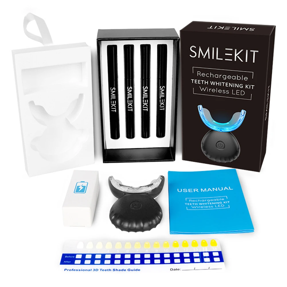 Teeth Whitening With Blue Light - 歯科歯ホワイトニングキットミニ 16 LED コールドライト 35% カルバミド過酸化物ゲル歯ホワイトナー漂白ペン口腔トレイデバイスセット