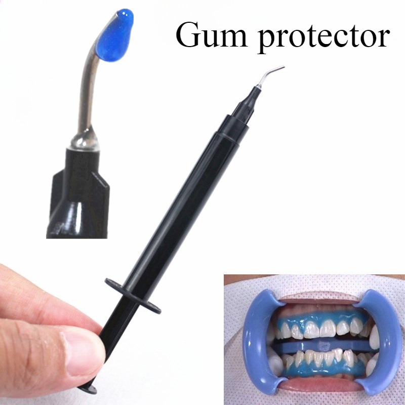 Teeth Whitening With Blue Light - 1 個歯科用歯肉保護剤 UV 硬化性歯肉バリア樹脂ブルー急速硬化冷光ホワイトニング剤実験室消耗品