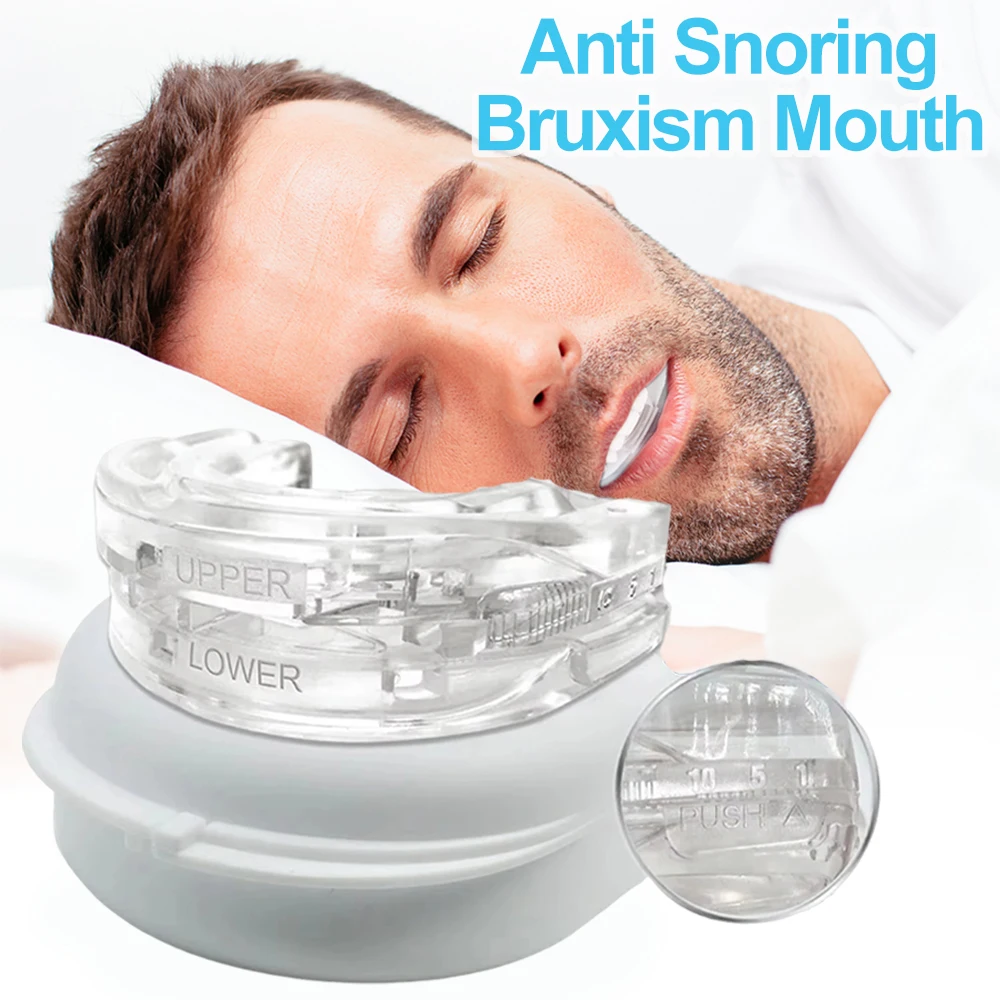 Teeth Whitening Mouth Guard - いびき防止マウスガード、調節可能なマウスピース - 夜間の歯のマウスガードと睡眠時の歯ぎしりやいびきを止めるための睡眠時のバイトガード