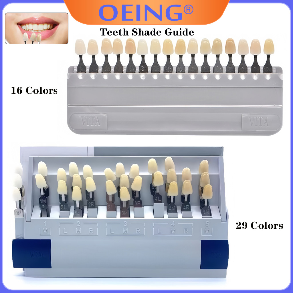 Teeth Whitening Shade Guide - 29/16 色歯の色見本ガイドセラミック VITAPAN 歯モデル比色プレート歯科ツール歯のホワイトニング研磨キット