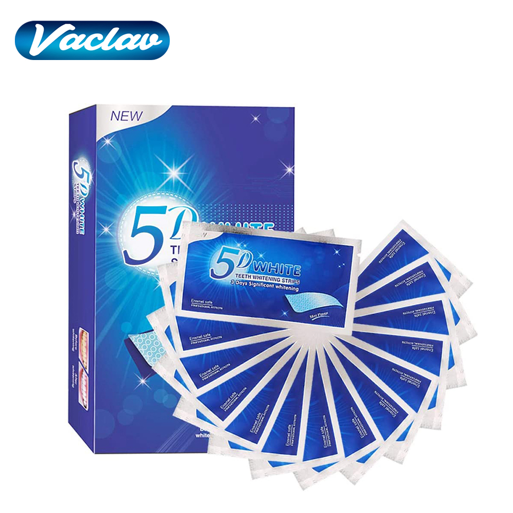 Teeth Whitening With Peroxide - 5Dホワイトニングシート ホワイトニングジェル ホワイトストリップ 喫煙やコーヒーによる汚れを除去 効果的な家庭用歯のホワイトニングキット
