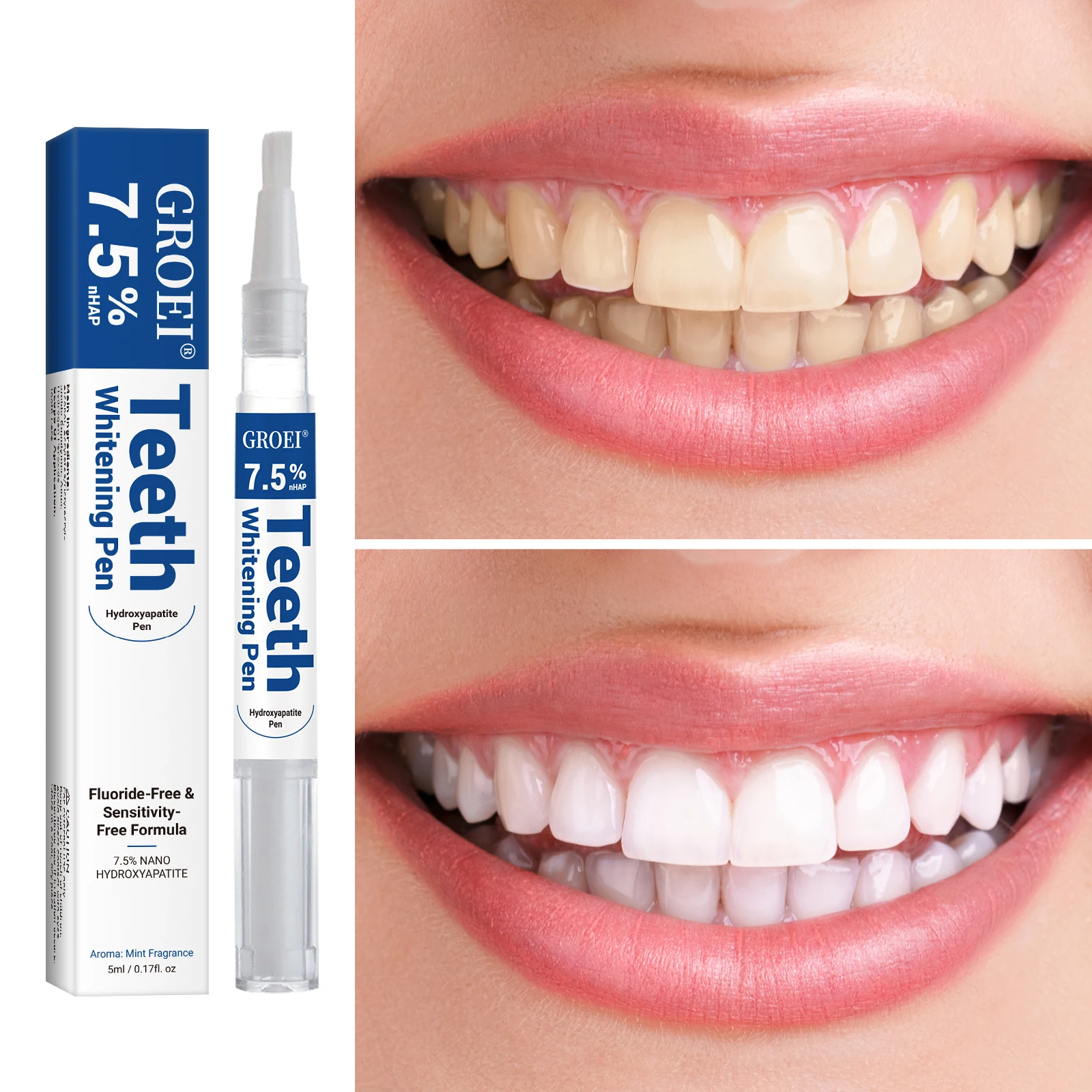 ヒドロキシアパタイト歯のホワイトニングペンまばゆい白いステイ - Teeth Whitening With Peroxide のレビューと価格