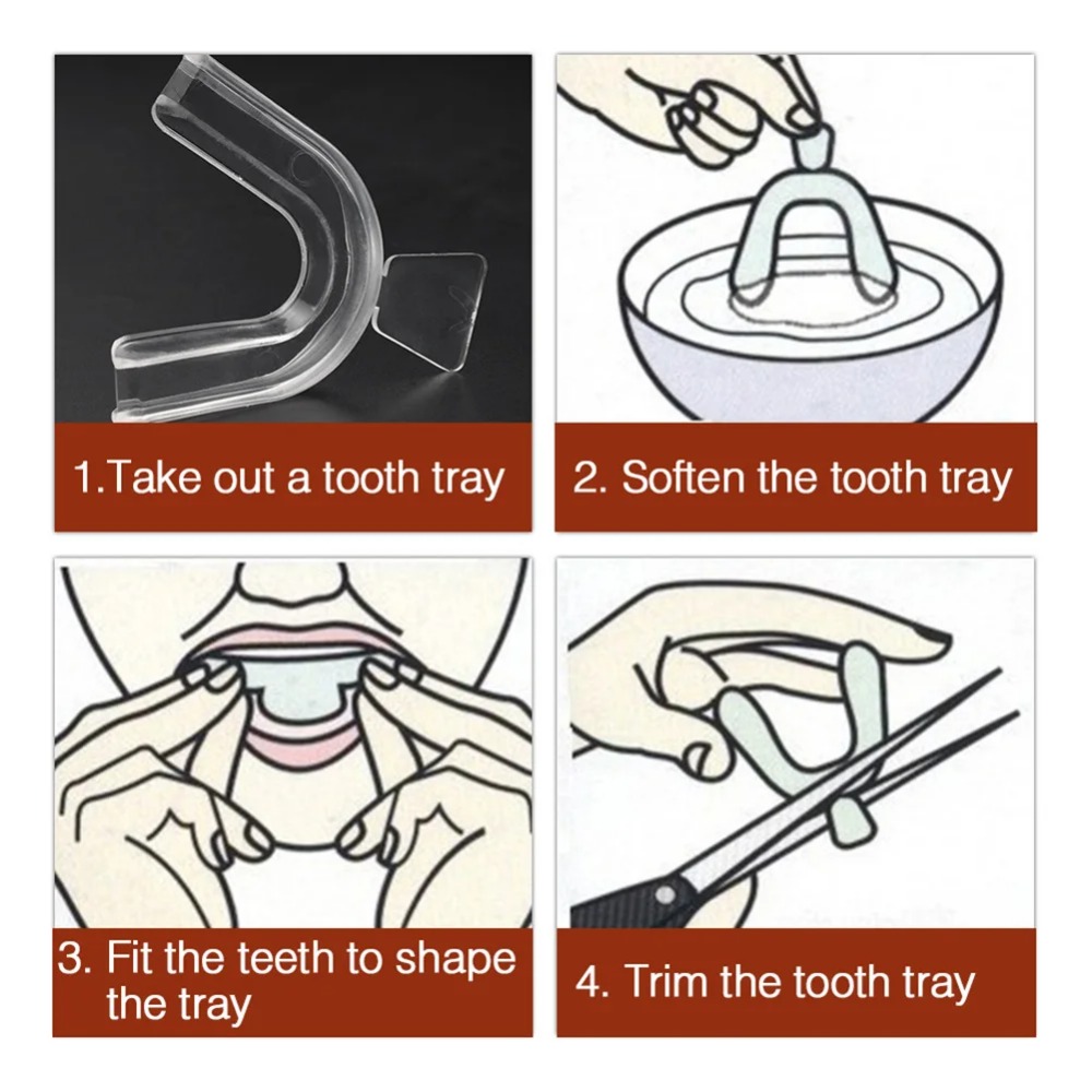 1-4個入りいびき防止歯ぎしり防止睡眠用マウスガードトレイ、 - Teeth Whitening Mouth Guard のレビューと価格