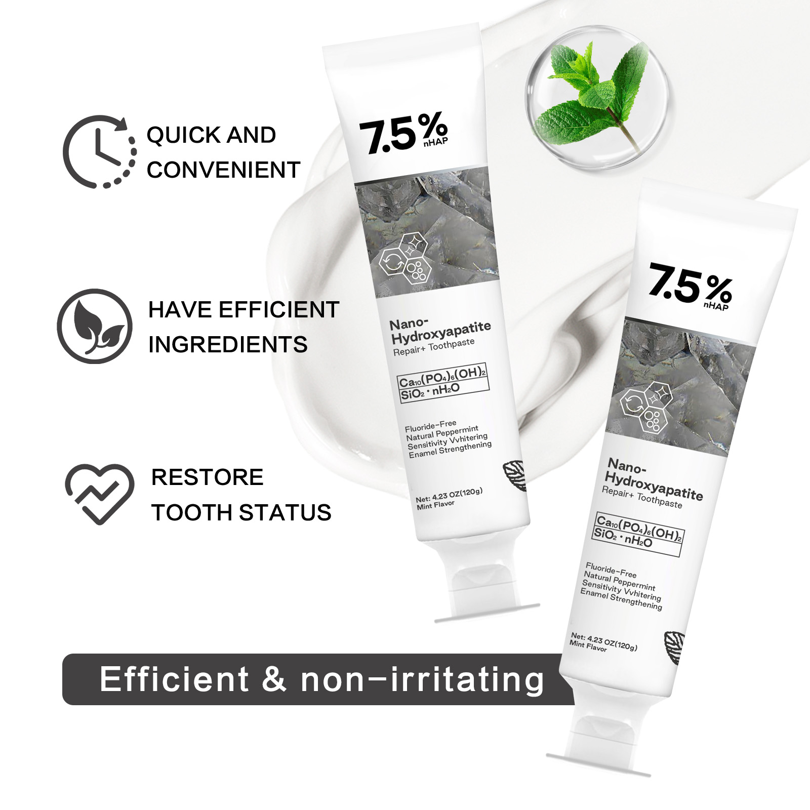 ナノハイドロキシアパタイト歯磨き粉、コーヒー・紅茶の染み抜き - Hydroxyapatite Toothpaste のレビューと価格