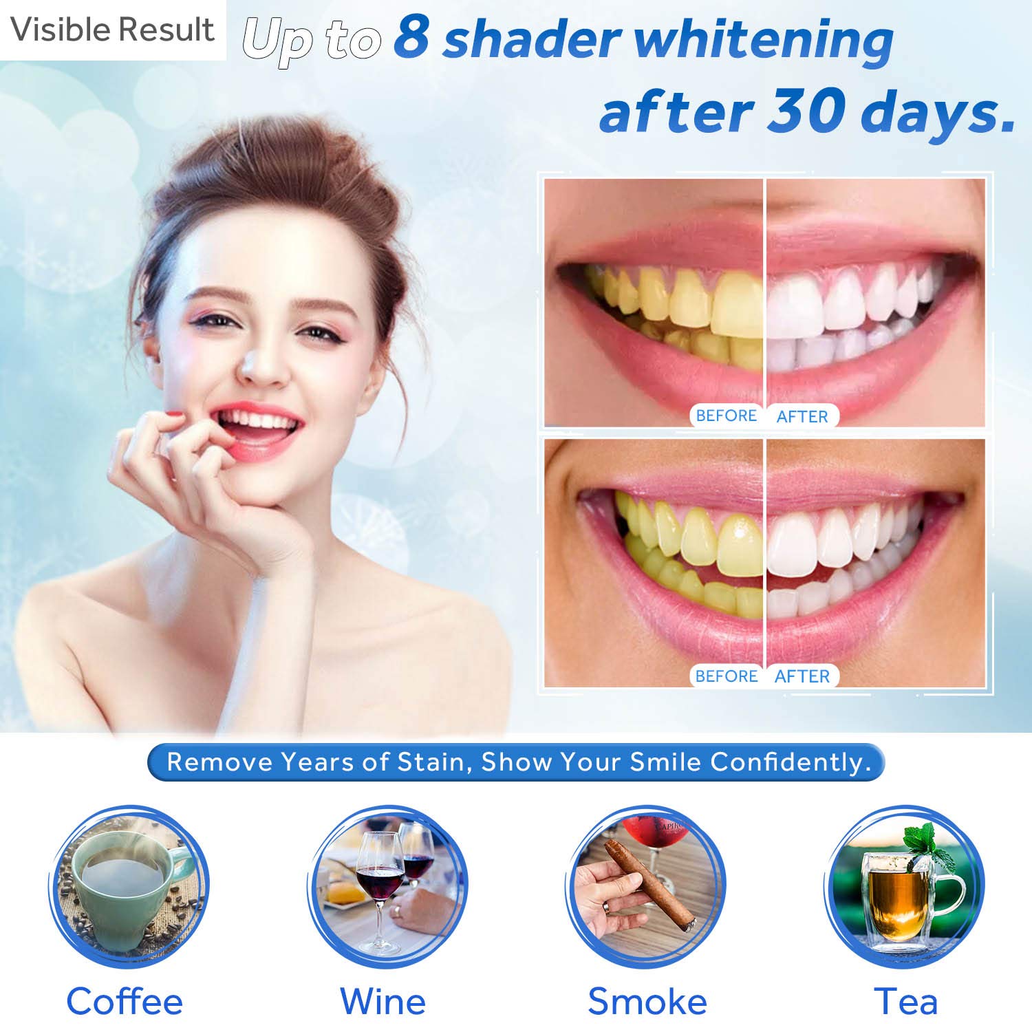 歯のホワイトニングジェル詰め替えシリンジ歯の漂白ジェルインビ - Teeth Whitening Mouth Guard のレビューと価格