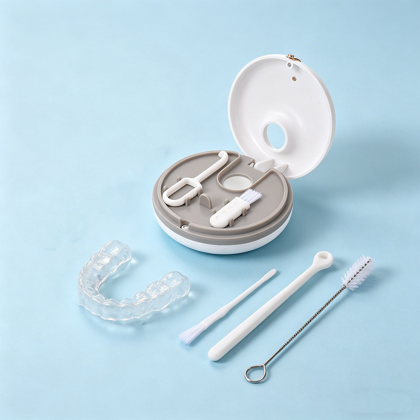 1個入りクリアリテーナーケース（鏡と仕切り付き）歯科用リテー - Dental Guard Night のレビューと価格