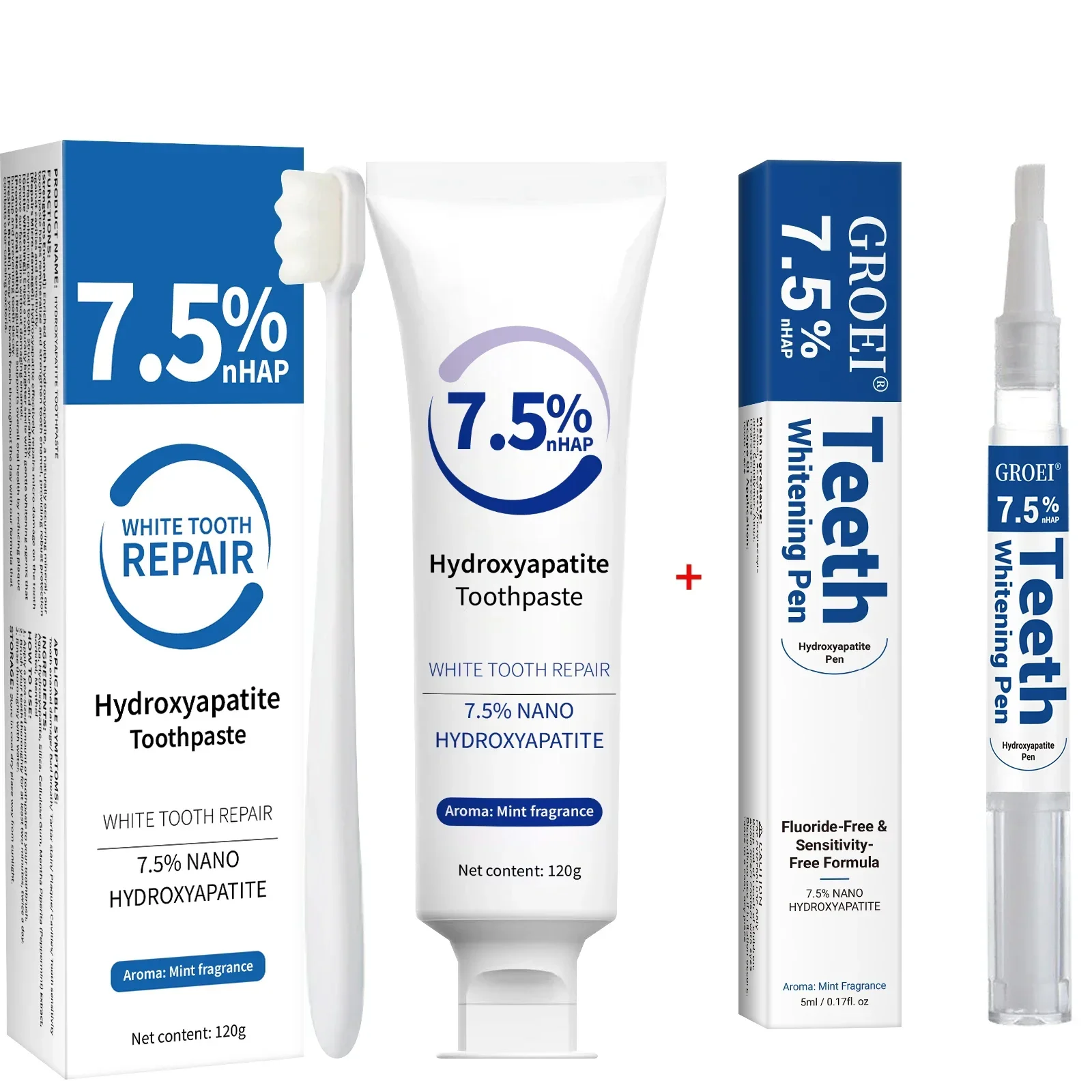 歯磨き粉＆ホワイトニングペンキット - ハイドロキシアパタイ - Hydroxyapatite Toothpaste のレビューと価格