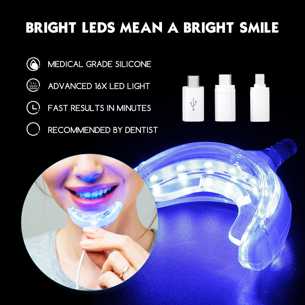 Luxsmile-歯のホワイトニングペン,LEDライト付きU - Teeth Whitening With Blue Light のレビューと価格