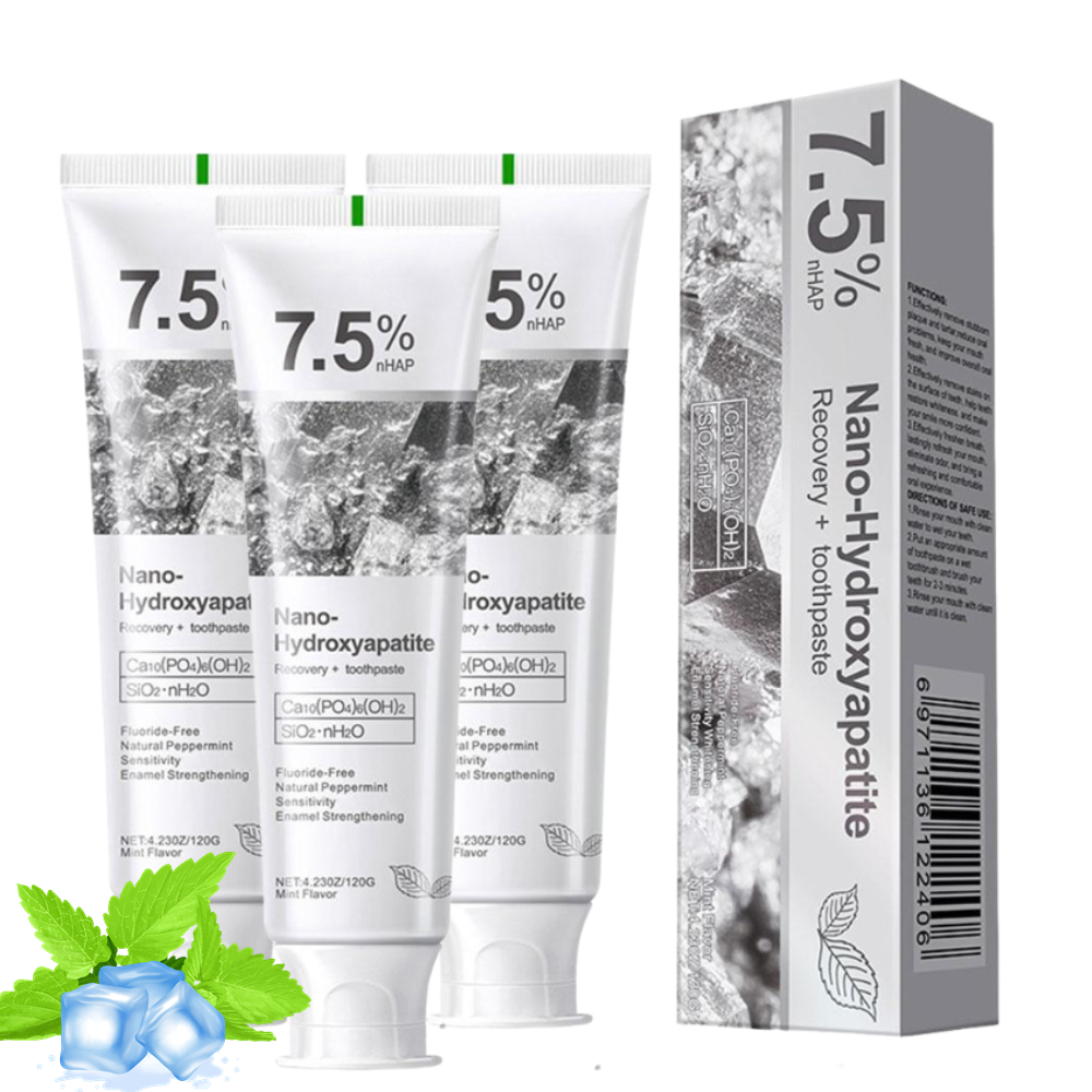 7.5%ナノハイドロキシアパタイト配合歯磨き粉、ホワイトニン - Hydroxyapatite Toothpaste のレビューと価格