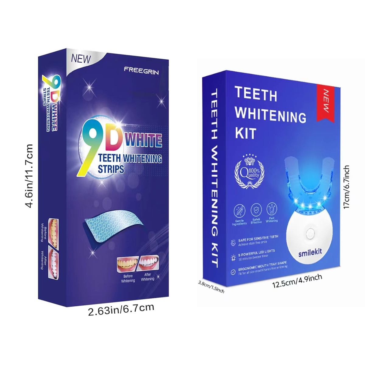 歯のホワイトニングキット - 5X LEDライト歯のホワイト - Teeth Whitening With Peroxide のレビューと価格