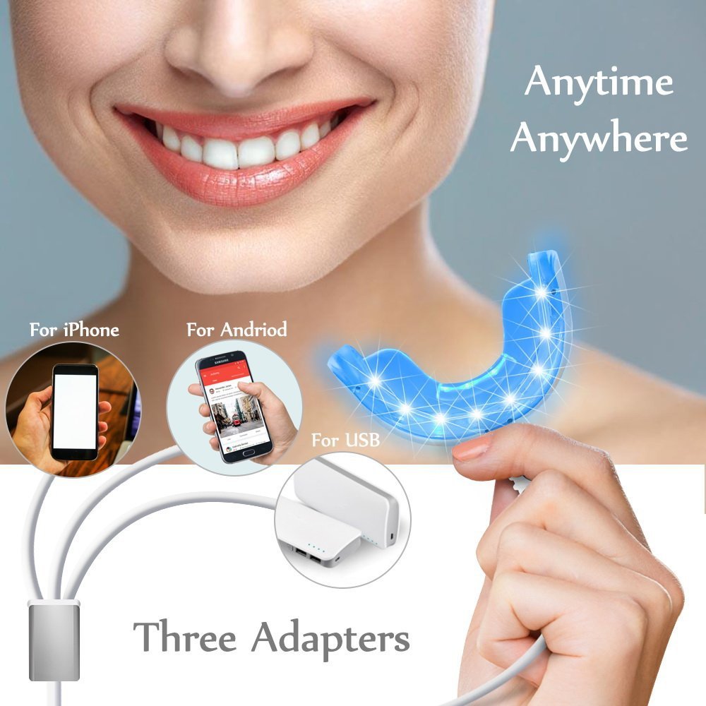 3 in 1 ホワイトニングランプ 16灯 ポータブル US - Teeth Whitening With Blue Light のレビューと価格