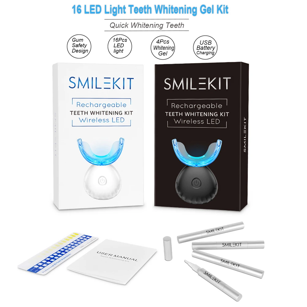 歯科歯ホワイトニングキットミニ 16 LED コールドライト - Teeth Whitening With Blue Light のレビューと価格