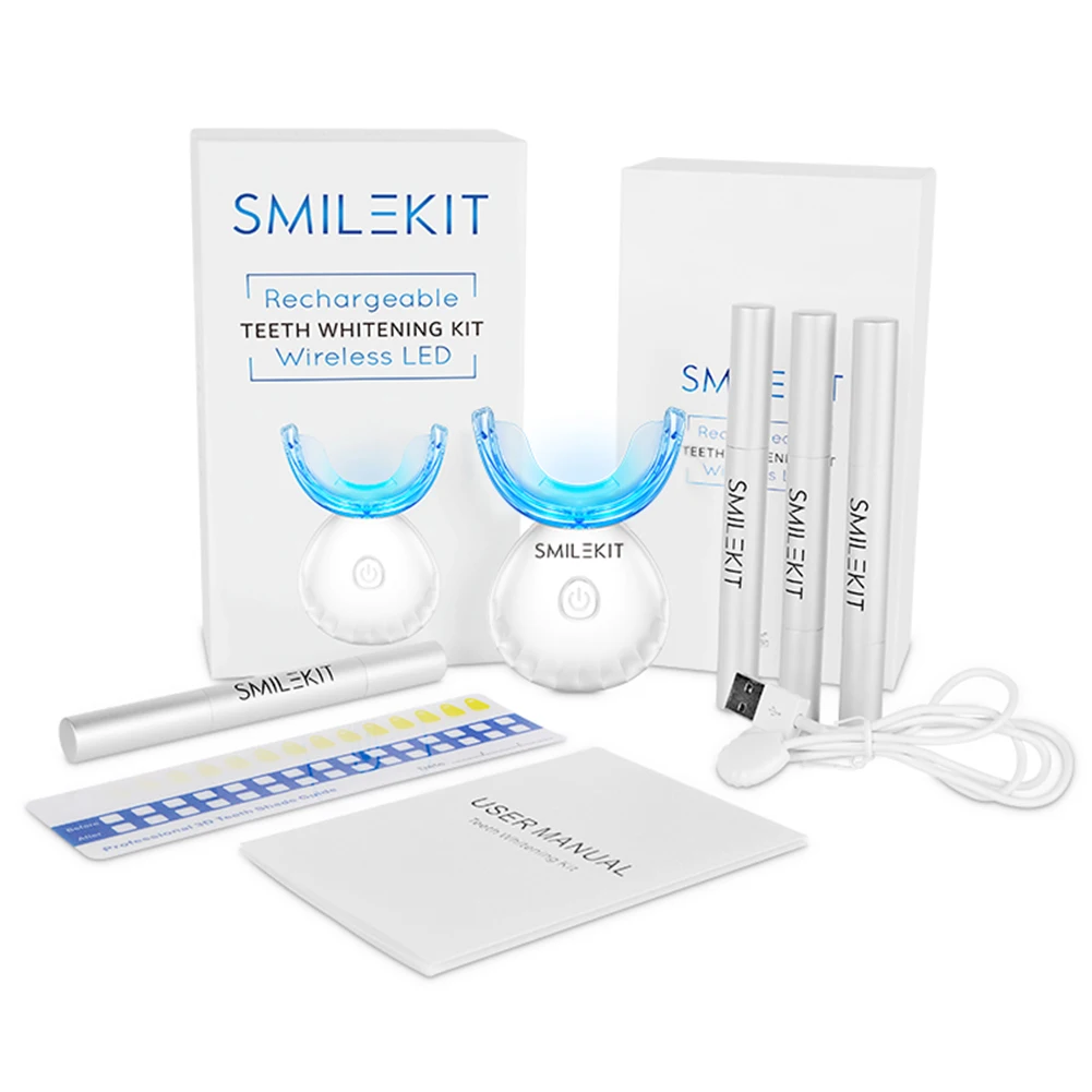 歯科歯ホワイトニングキットミニ 16 LED コールドライト - Teeth Whitening With Blue Light のレビューと価格