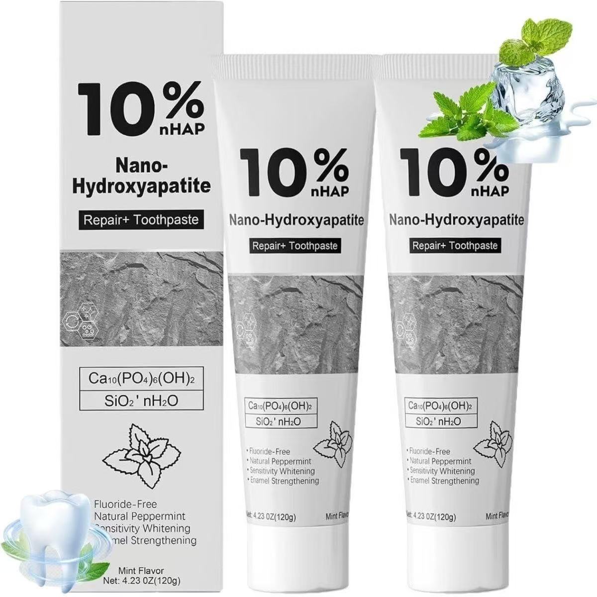 10% ナノハイドロキシアパタイト配合 ホワイトニング＆ステ - Hydroxyapatite Toothpaste のレビューと価格