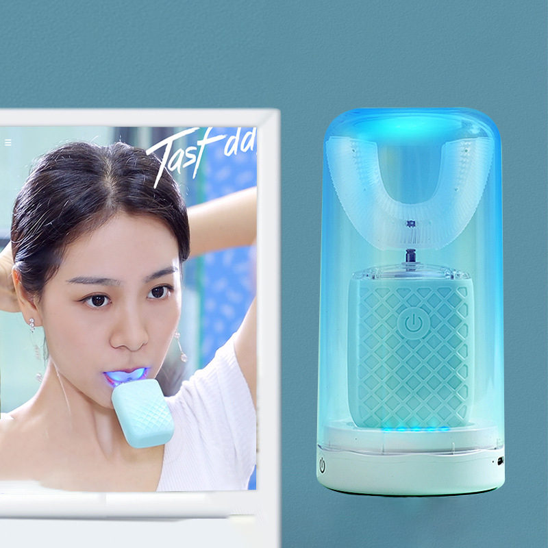 360 度 U 字型電動歯ブラシ大人用歯のホワイトニングスマ - Teeth Whitening With Blue Light のレビューと価格
