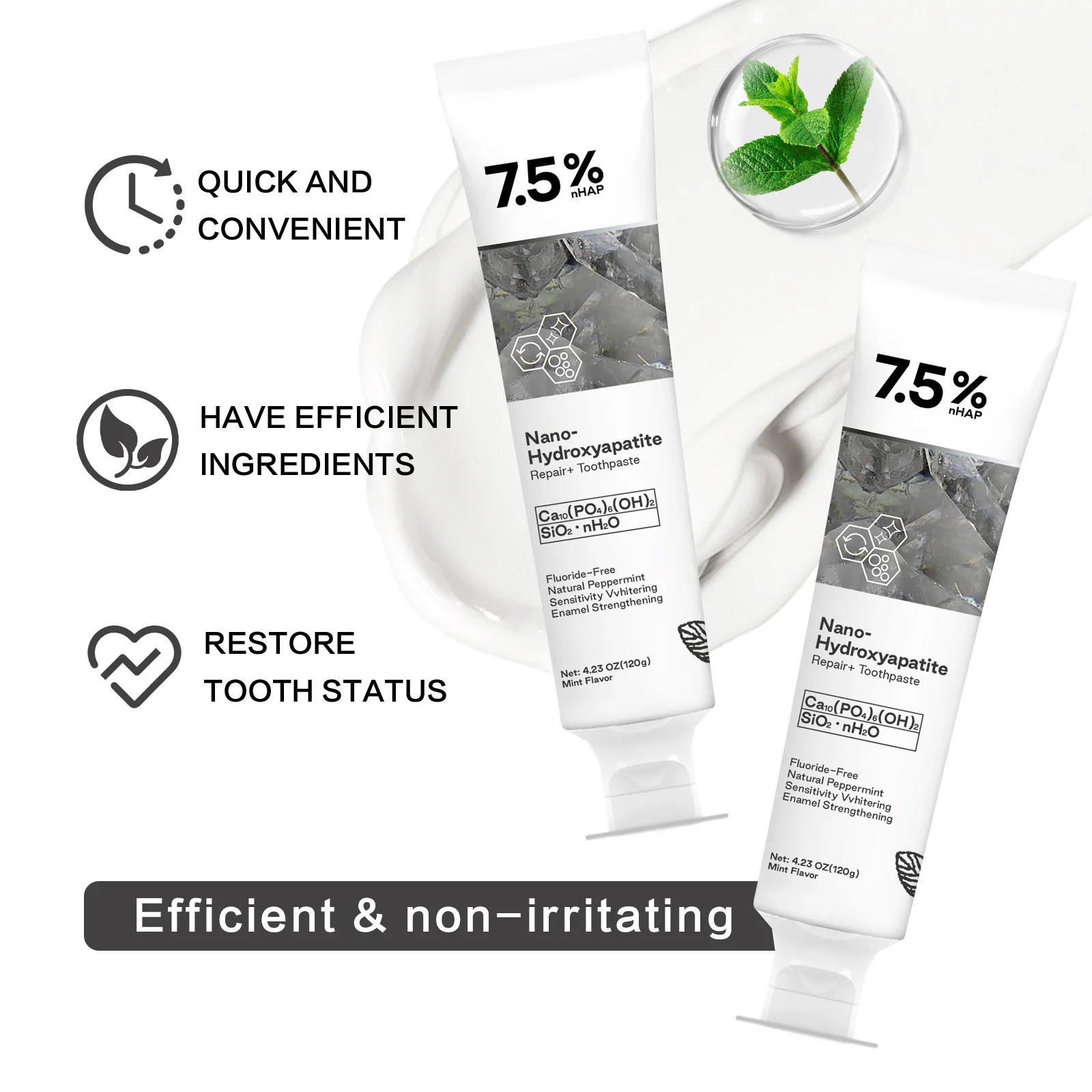 120 グラムナノハイドロキシアパタイト歯磨き粉リムーバーコ - Hydroxyapatite Toothpaste のレビューと価格