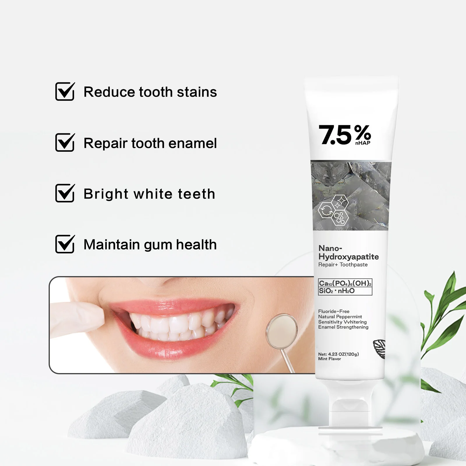 120 グラムナノハイドロキシアパタイト歯磨き粉リムーバーコ - Hydroxyapatite Toothpaste のレビューと価格