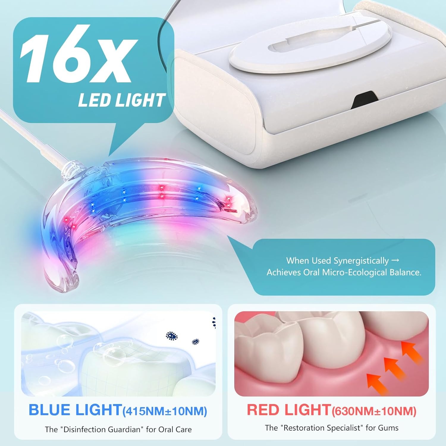 歯のホワイトニング促進ランプ ブルー＆レッドライト LED  - Teeth Whitening With Blue Light のレビューと価格
