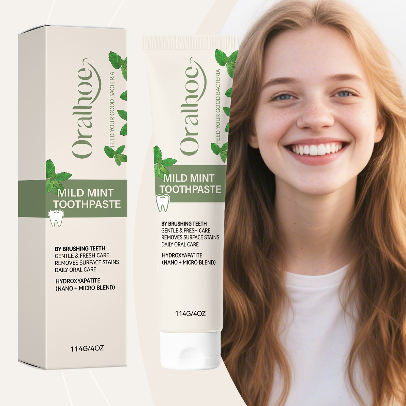 ミント歯磨き粉—ナノハイドロキシアパタイト配合；表面の汚れを - Hydroxyapatite Toothpaste のレビューと価格