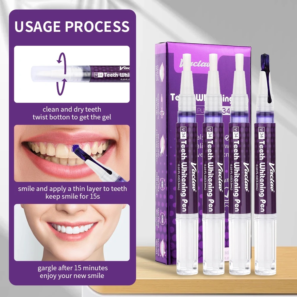 ヴァクヴァル V34 パープル歯ホワイトニングジェルペン、イ - Teeth Whitening With Peroxide のレビューと価格